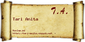 Tari Anita névjegykártya